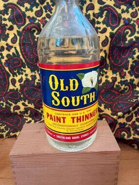 Vintage Old South Paint Thinner Bottle Southland Naval Stores